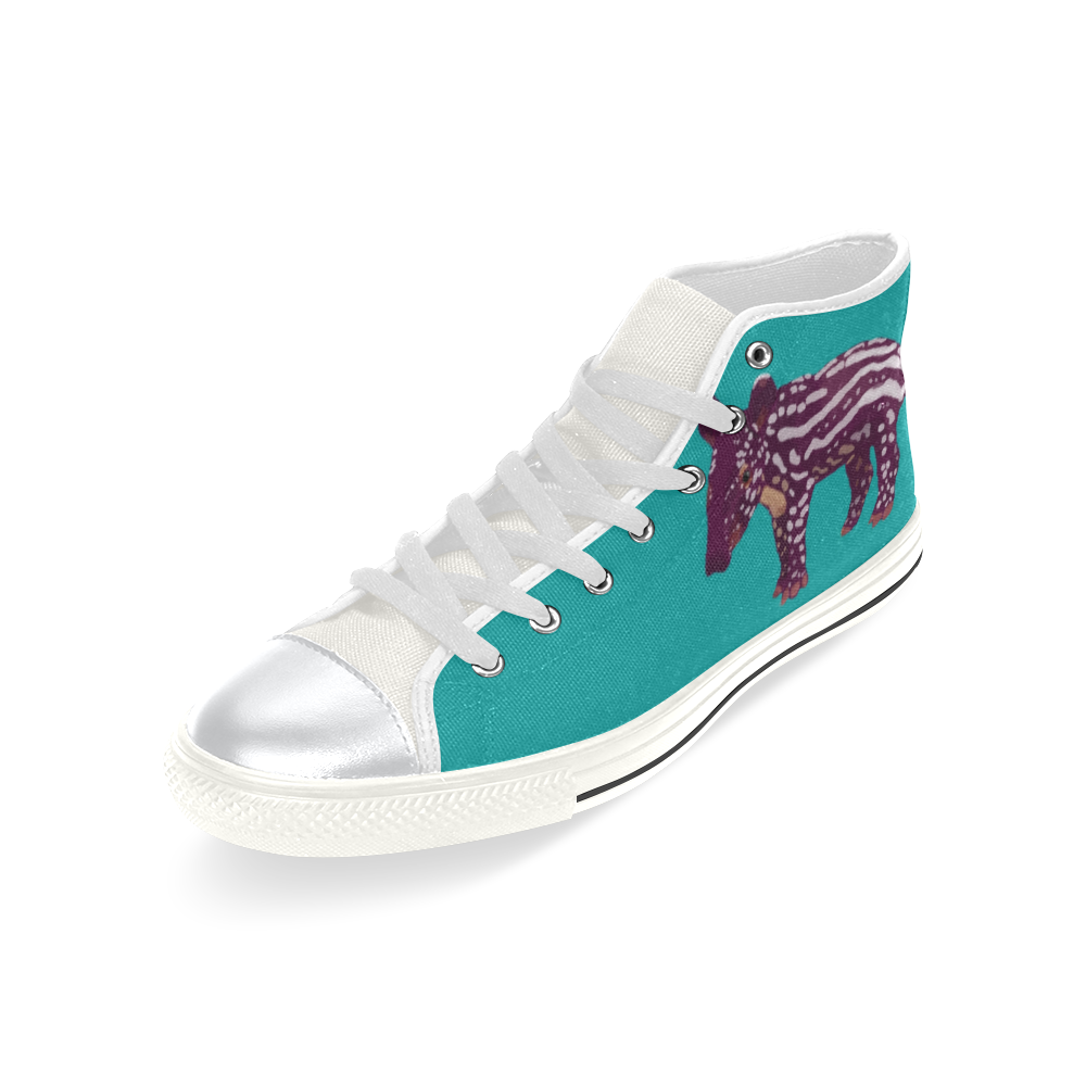 Wacky Baby Tapir High Top Canvas Shoes for Kid (Model 017)