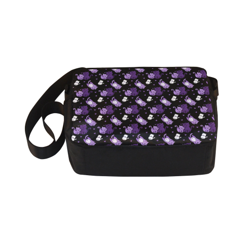 Cute Purple Cats Pattern Classic Cross-body Nylon Bags (Model 1632)