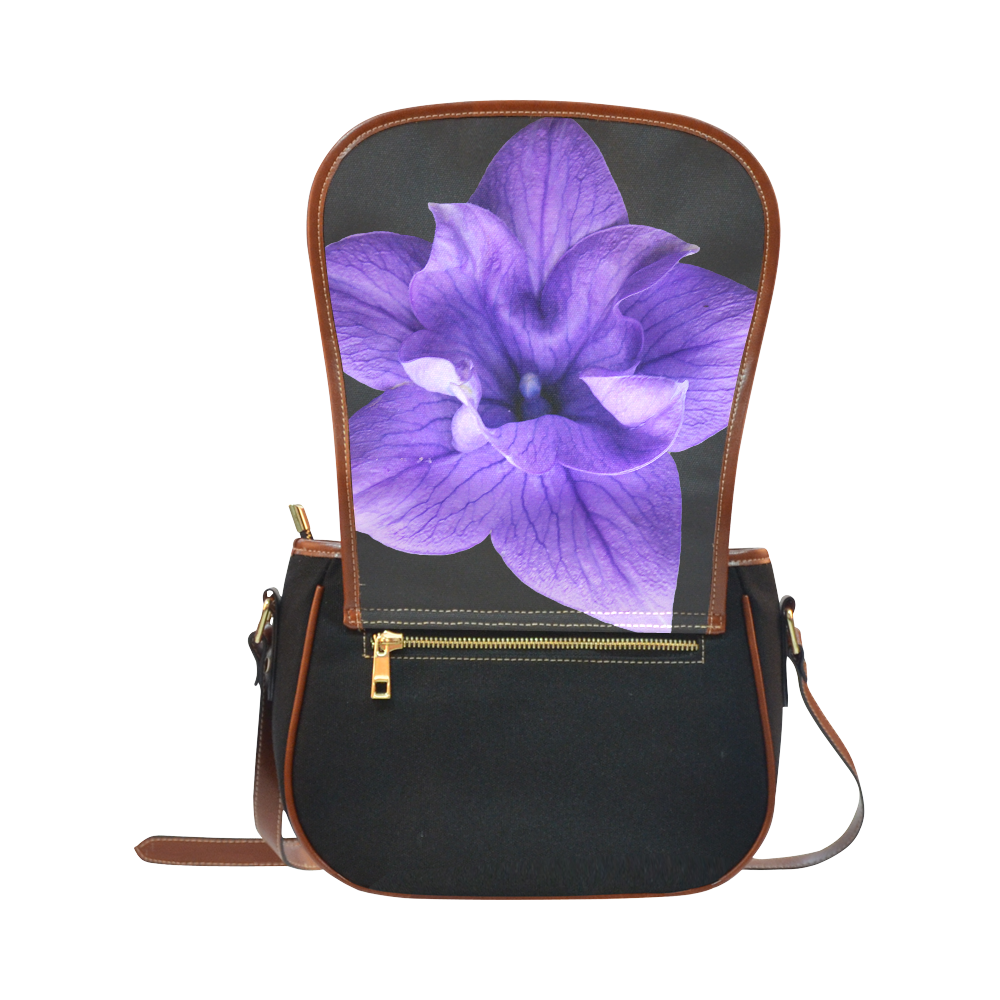 Balloon Flower Saddle Bag/Small (Model 1649)(Flap Customization)