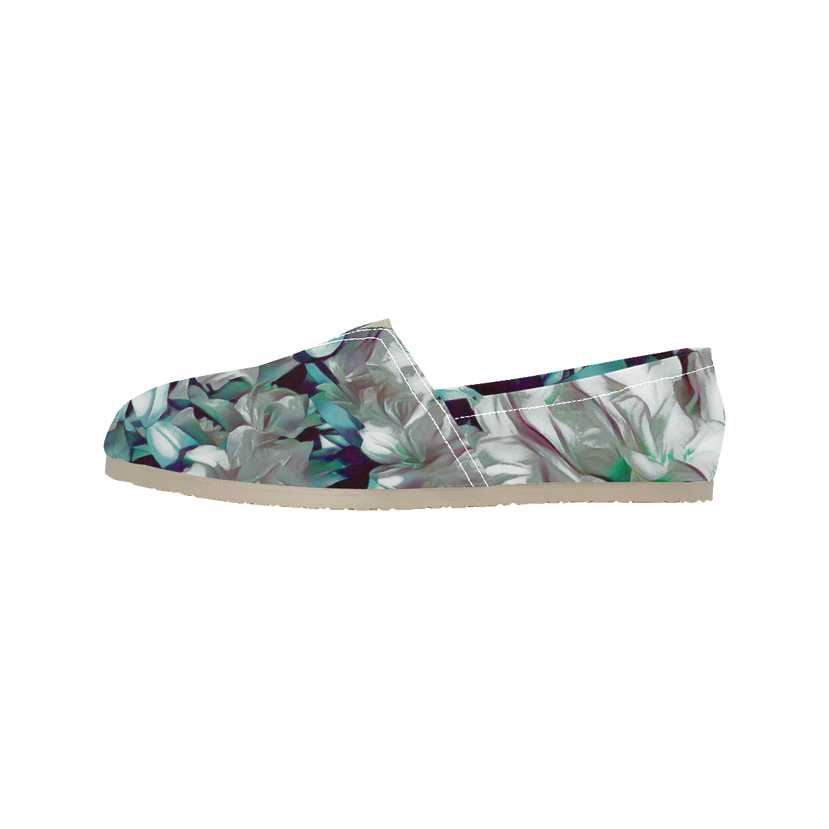 Elegant Flowers by JamColors Women's Classic Canvas Slip-On (Model 1206)
