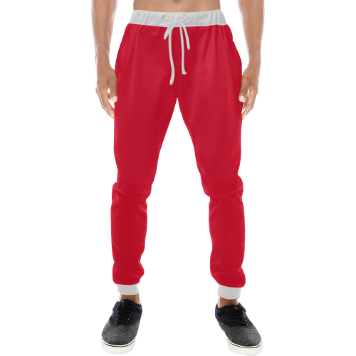 color Spanish red Men's All Over Print Sweatpants (Model L11)