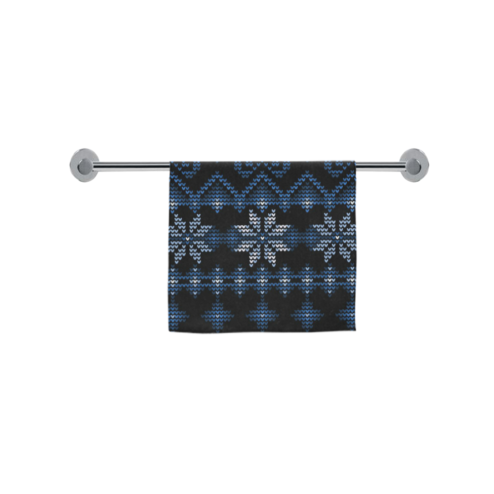 Ugly Christmas Sweater Faux Knit blue, Christmas Custom Towel 16"x28"