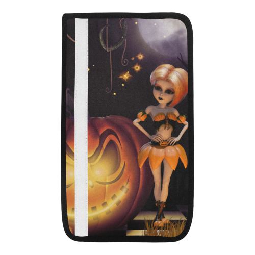Halloween, girl with pumpkin Car Seat Belt Cover 7''x12.6''