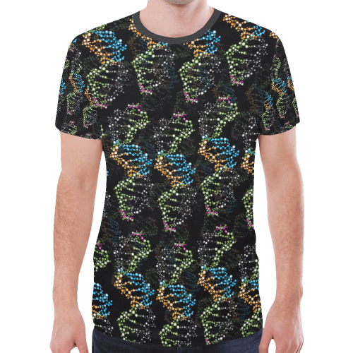 DNA pattern - Biology - Scientist New All Over Print T-shirt for Men/Large Size (Model T45)