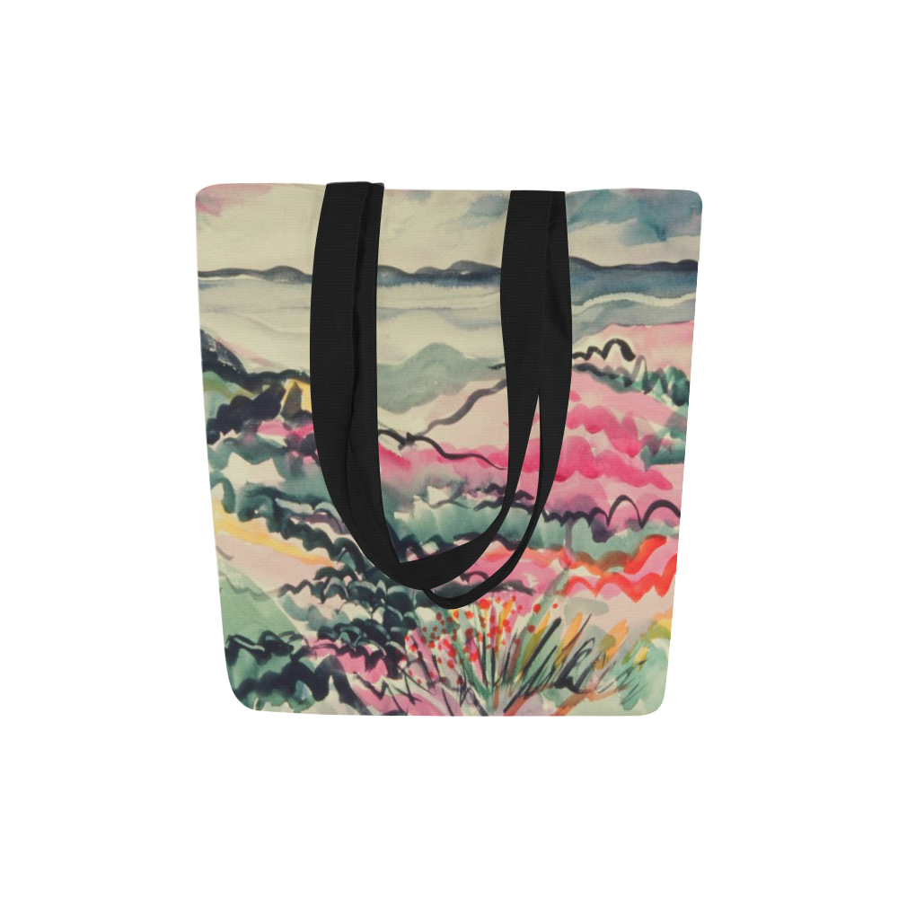 CANVAS TOTE ABSTRACT MEADOW Canvas Tote Bag (Model 1657)