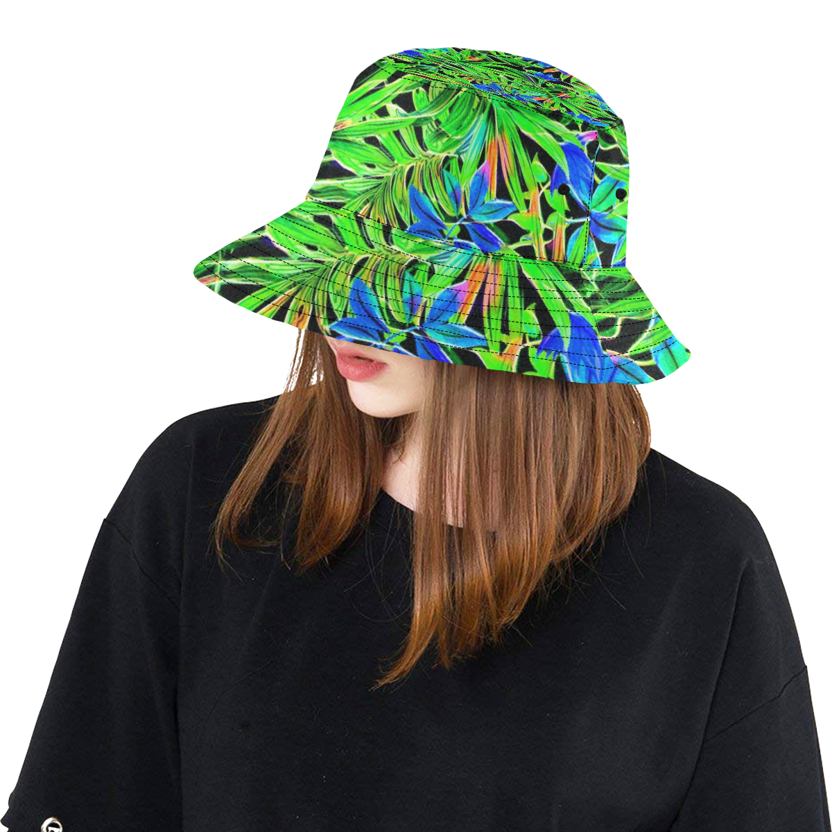 Pretty Leaves 4C by JamColors All Over Print Bucket Hat