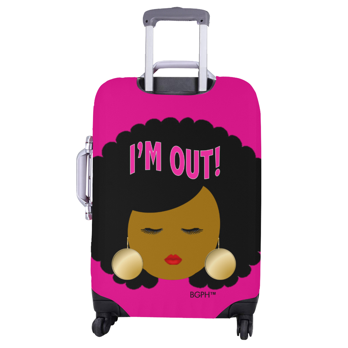 Afro Woman Luggage Cover Large Luggage Cover/Large 26"-28"