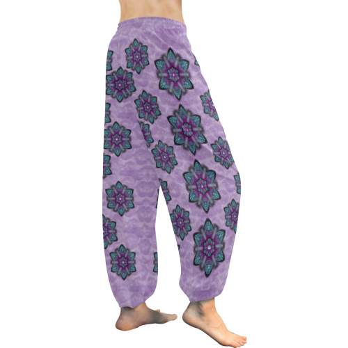 a gift with flowers stars and bubble wrap Women's All Over Print Harem Pants (Model L18)