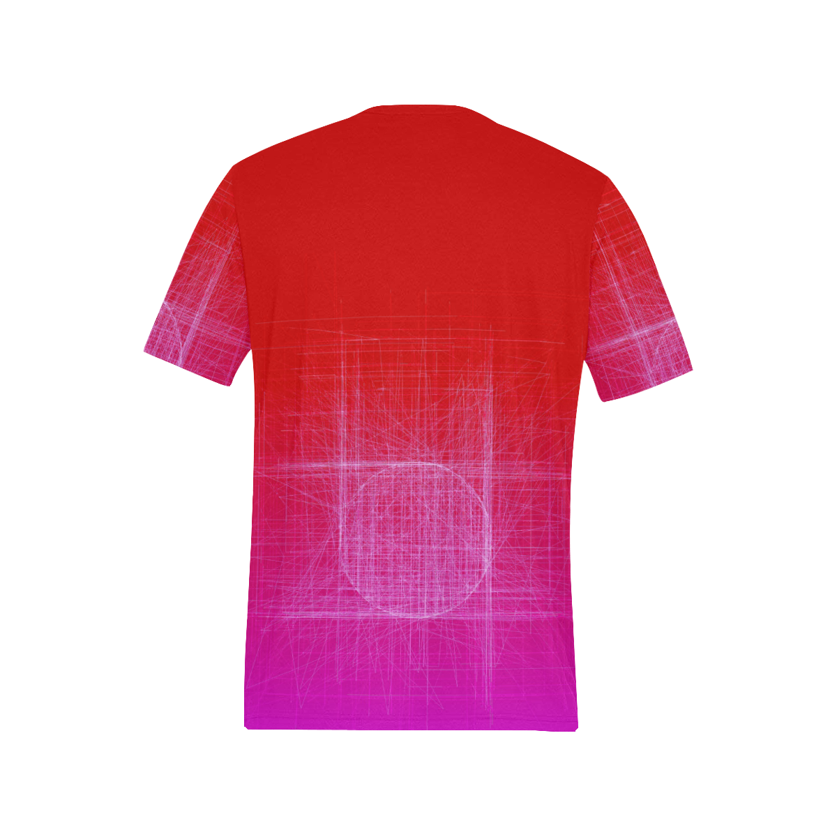 Hot Mess, Red, Pink and Purple Retro Glitch Men's All Over Print T-Shirt (Solid Color Neck) (Model T63)