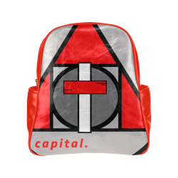 capital alchemy pleather bag Multi-Pockets Backpack (Model 1636)