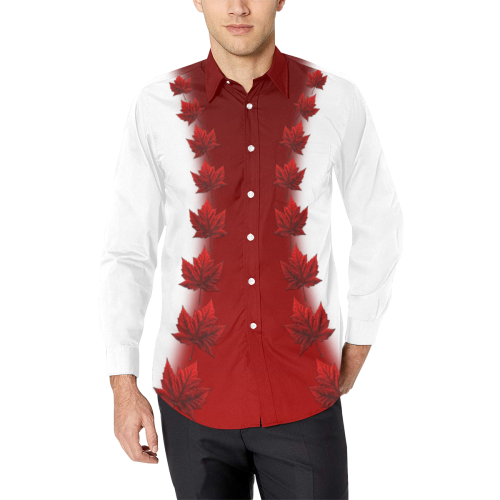 Canada Souvenir Shirts Button-Down Men's All Over Print Casual Dress Shirt (Model T61)