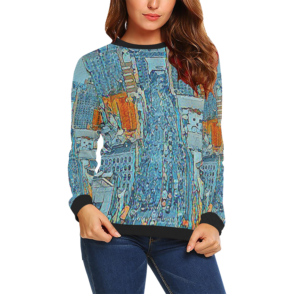 Woman's World All Over Print Crewneck Sweatshirt for Women (Model H18)
