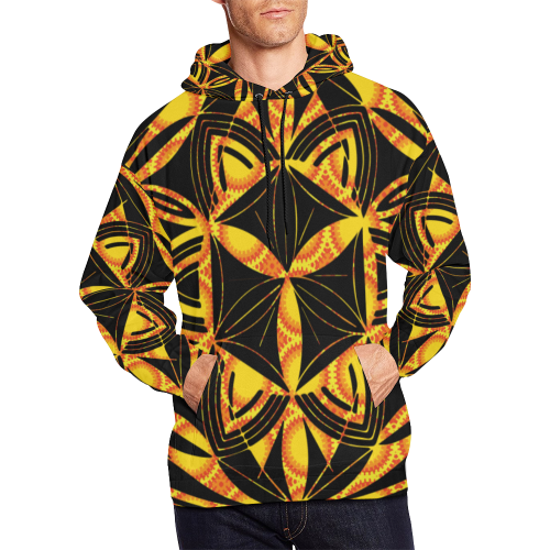 origan-4-jaune-logo All Over Print Hoodie for Men (USA Size) (Model H13)