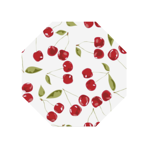 Cherries Anti-UV Auto-Foldable Umbrella (Underside Printing) (U06)
