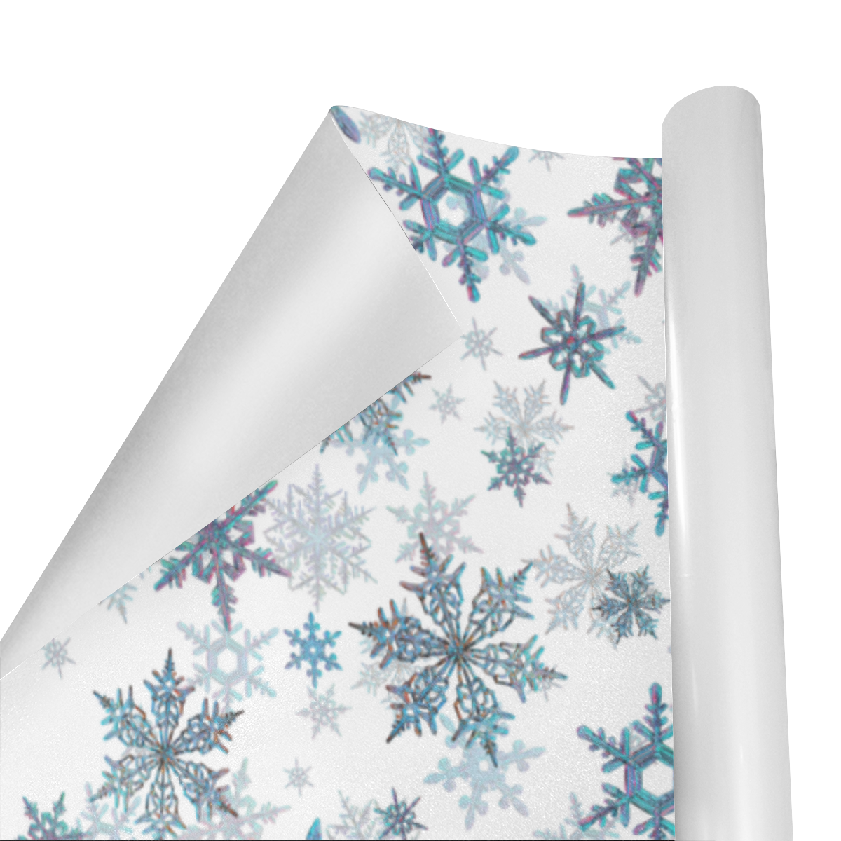 Snowflakes, Blue snow, Christmas Gift Wrapping Paper 58"x 23" (1 Roll)