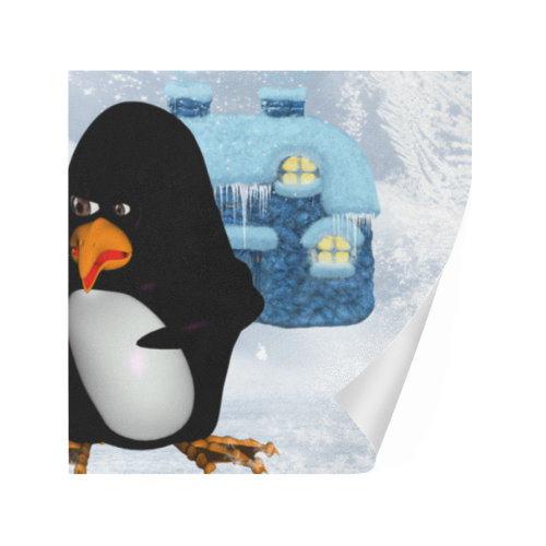 Christmas, funny, cute penguin Gift Wrapping Paper 58"x 23" (2 Rolls)