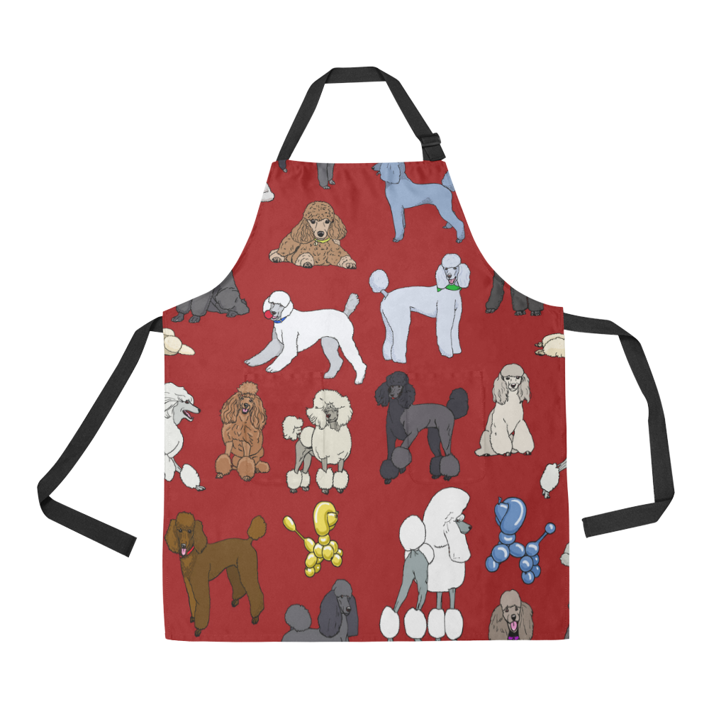 poodles red All Over Print Apron