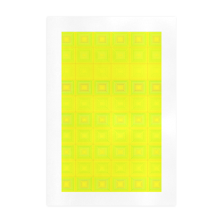 Yellow multicolored multiple squares Art Print 19‘’x28‘’
