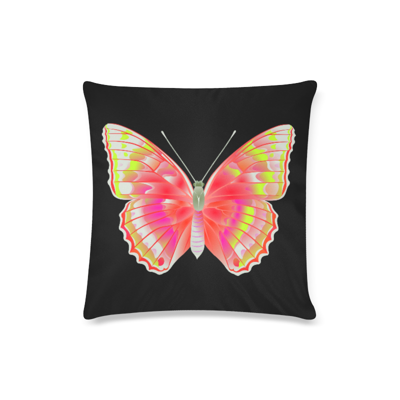 butterfly Custom Zippered Pillow Case 16"x16"(Twin Sides)