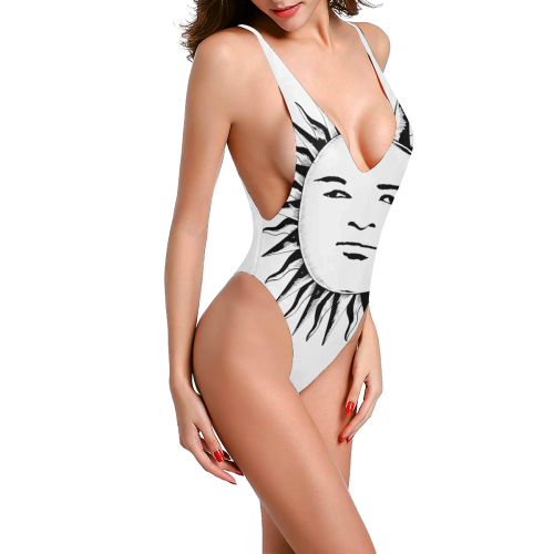 GOD One Piece Swimsuits White Sexy Low Back One-Piece Swimsuit (Model S09)