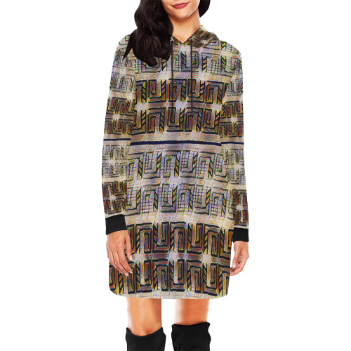 Canals2 All Over Print Hoodie Mini Dress (Model H27)