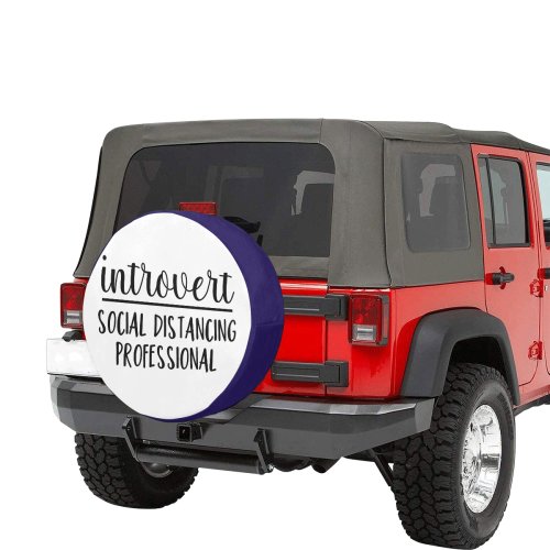 Introvert - Social Distancing Prof 30 Inch Spare Tire Cover