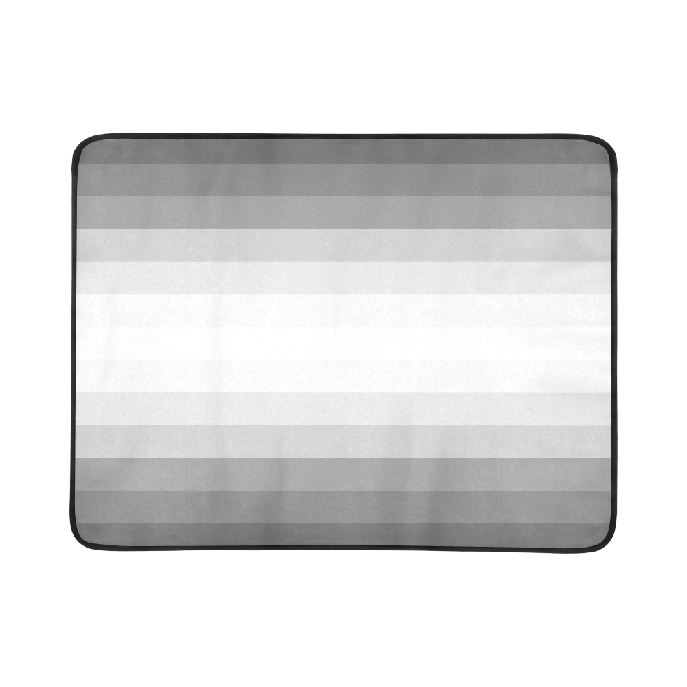 Grey, black, white multicolored stripes Beach Mat 78"x 60"