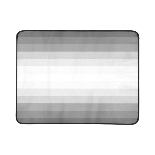 Grey, black, white multicolored stripes Beach Mat 78"x 60"
