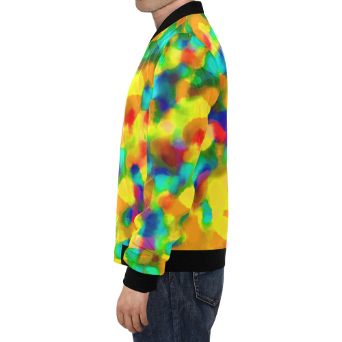 Colorful watercolors texture All Over Print Bomber Jacket for Men (Model H19)