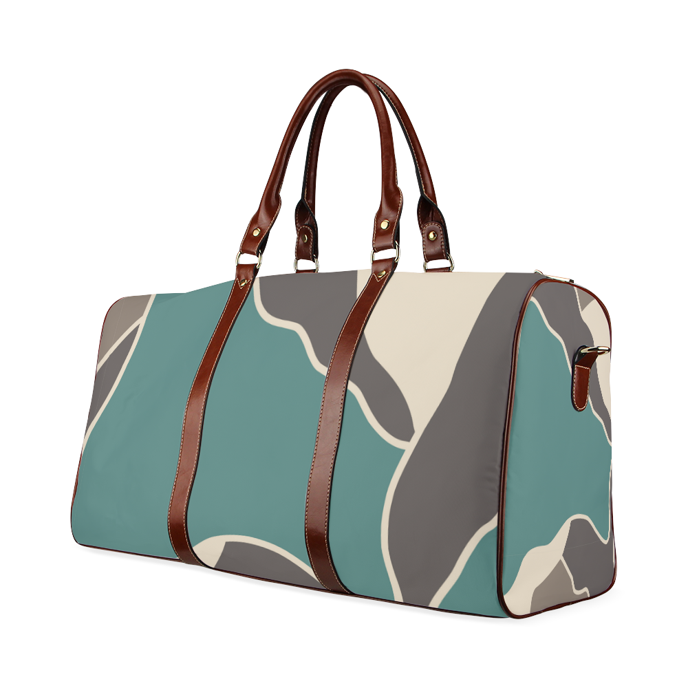 Simple camoflage grass Waterproof Travel Bag/Small (Model 1639)