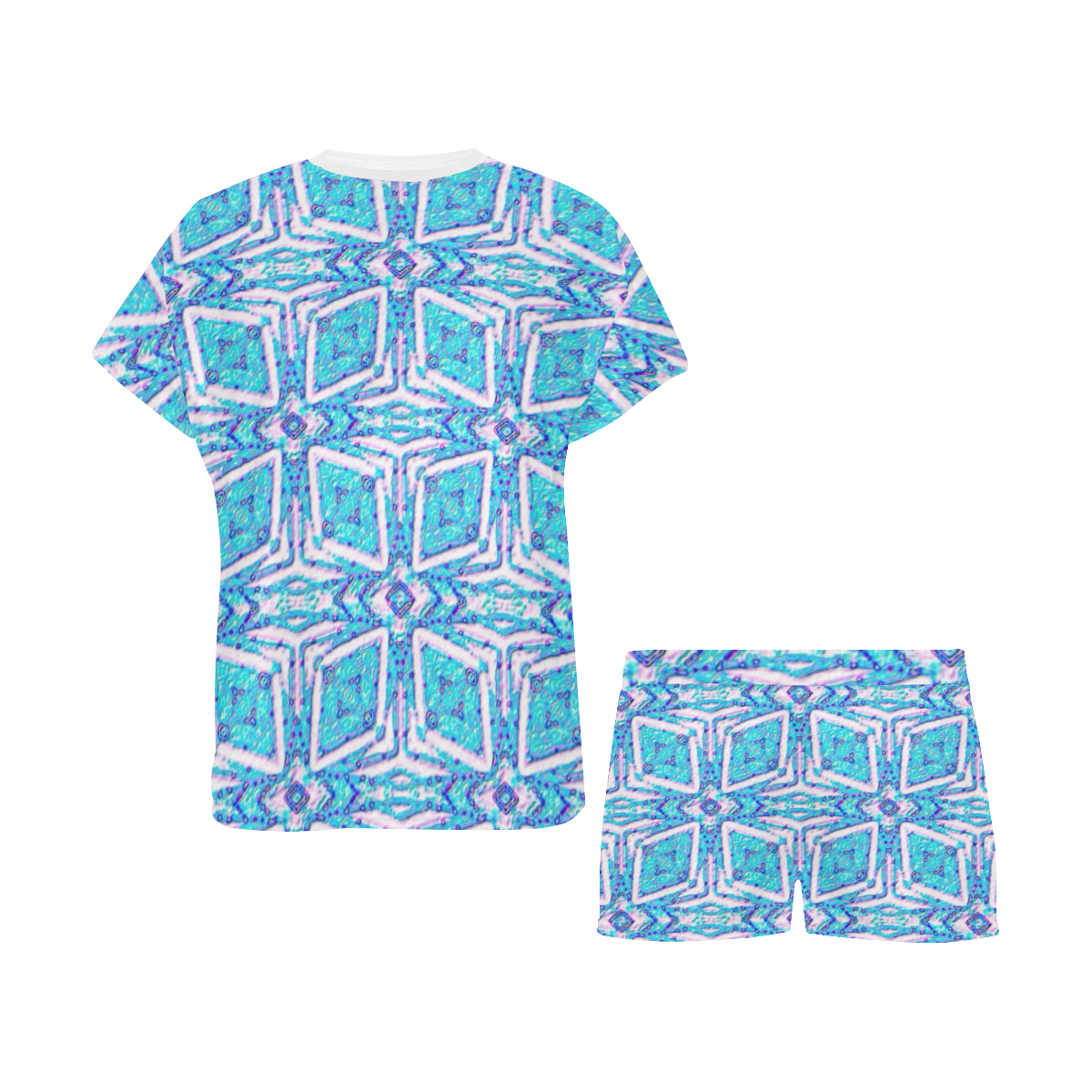 geometric doodle 1 Women's Short Pajama Set