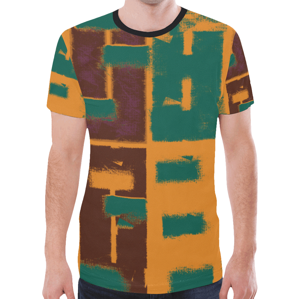 Orange texture New All Over Print T-shirt for Men (Model T45)