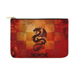 Tribal dragon  on vintage background Carry-All Pouch 12.5''x8.5''