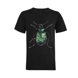 Low poly geometrical green bug Men's V-Neck T-shirt  Big Size(USA Size) (Model T10)