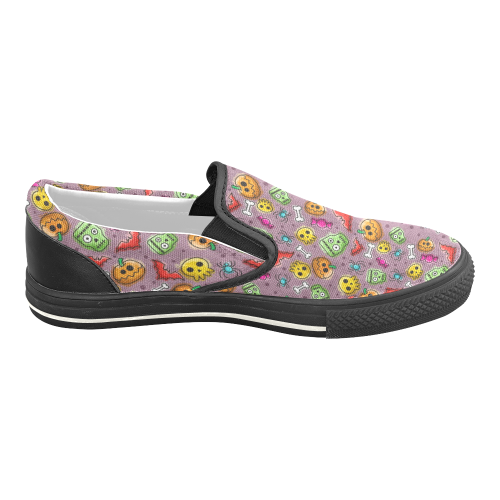 Hell-O-Ween Slip-on Canvas Shoes for Kid (Model 019)