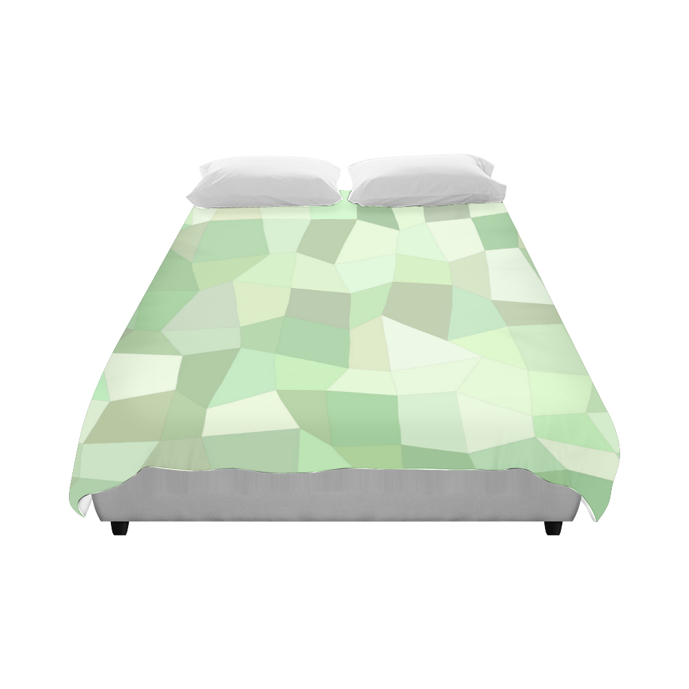 Pastel Greens Mosaic Duvet Cover 86"x70" ( All-over-print)