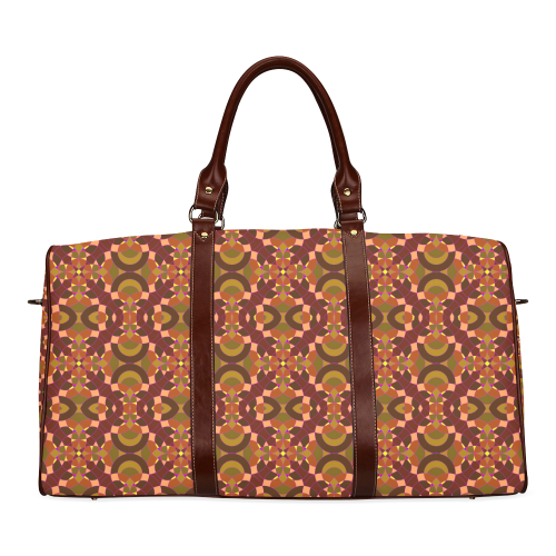 brown pattern Waterproof Travel Bag/Small (Model 1639)