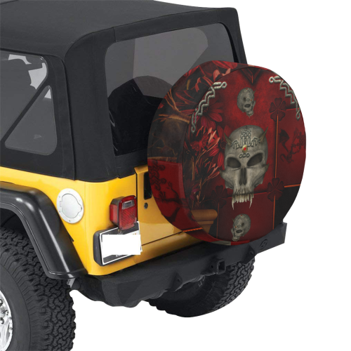 Skull with celtic knot 32 Inch Spare Tire Cover