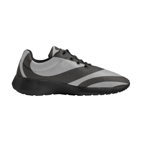 deportivas de mujer en gris y negro Women's Athletic Shoes (Model 0200)