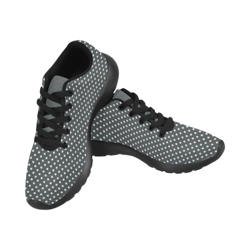 Silver polka dots Women’s Running Shoes (Model 020)
