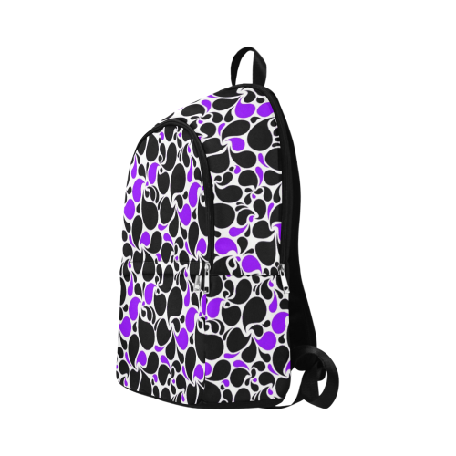 purple black paisley Fabric Backpack for Adult (Model 1659)