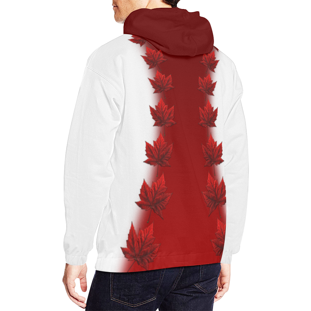Canada Maple Leaf Hoodies All Over Print Hoodie for Men/Large Size (USA Size) (Model H13)