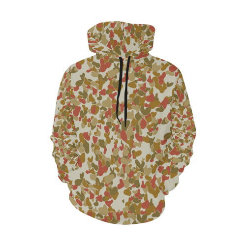 Australian Red AUSCAM OPFOR Musoria All Over Print Hoodie for Men (USA Size) (Model H13)