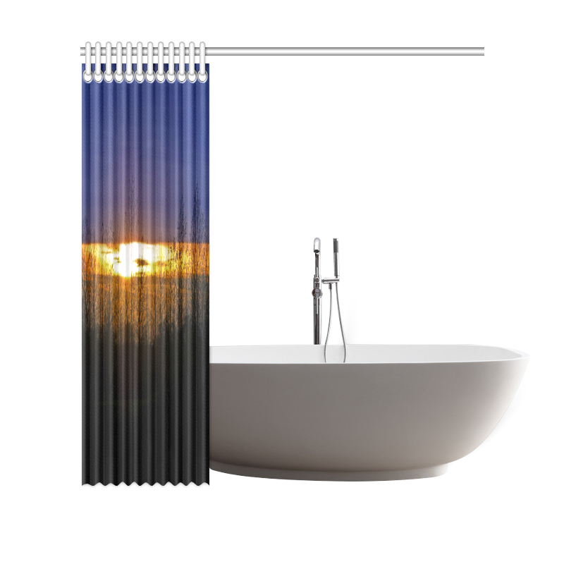 sunset in trees Shower Curtain 69"x70"
