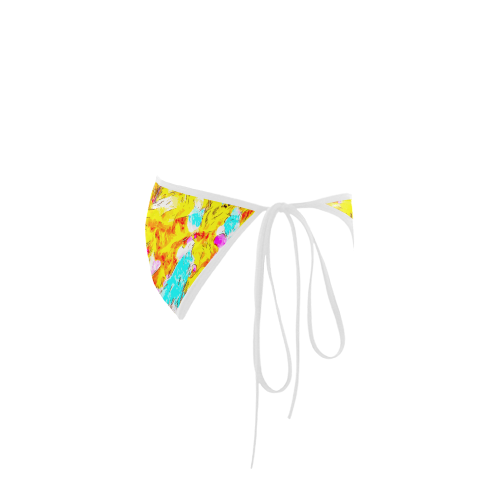 Floral Sketch Art Custom Bikini Swimsuit Bottom
