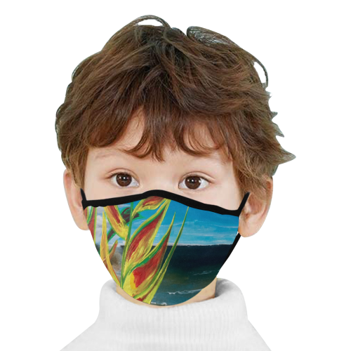 Heliconia Tropical Parrot Plant Face Mask Mouth Mask (2 Filters Included) (Non-medical Products)