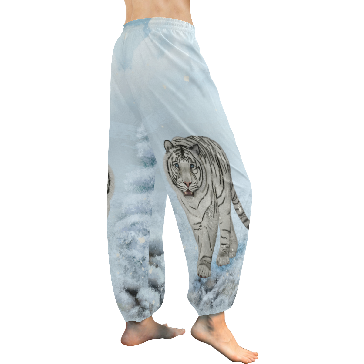 Wonderful siberian tiger Women's All Over Print Harem Pants (Model L18)