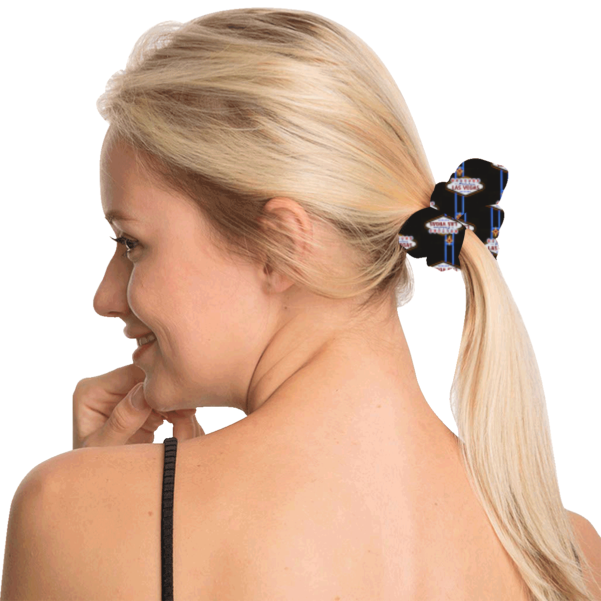 Las Vegas Welcome Sign All Over Print Hair Scrunchie