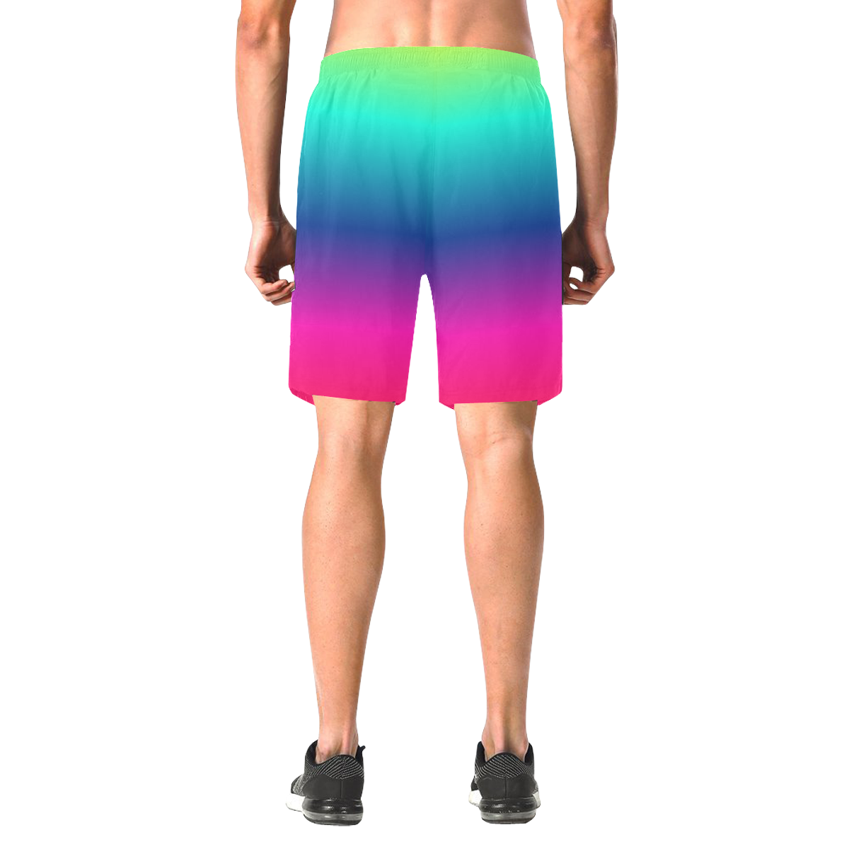 Rainbow Beach Shorts Men's All Over Print Elastic Beach Shorts (Model L20)