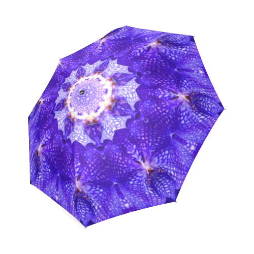 Purple orchid caleidoscope photo print Foldable Umbrella (Model U01)